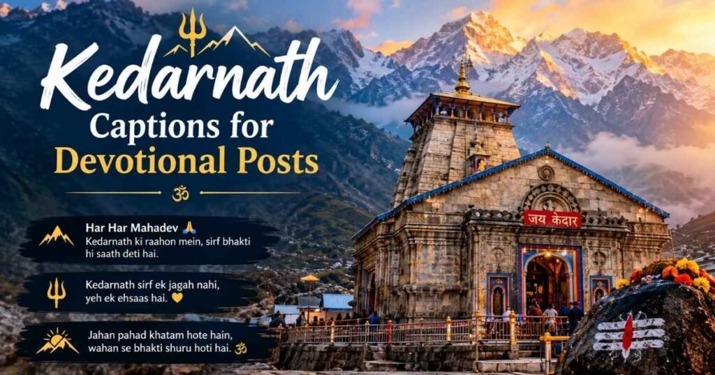 Kedarnath Captions for Devotional Posts