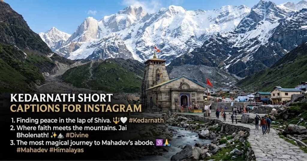 Kedarnath Short Captions for Instagram