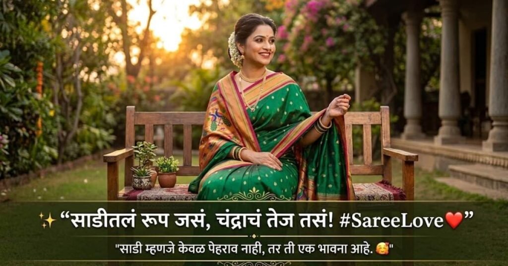 Love Saree Caption for Instagram in Marathi
