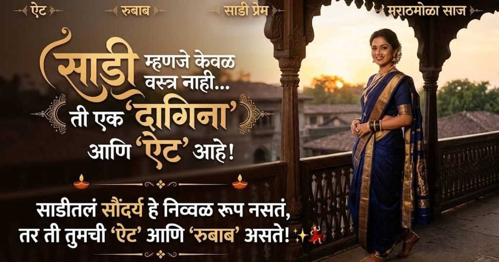 Saree Attitude Caption in Marathi