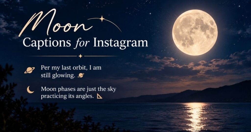 Moon captions for instagram in english