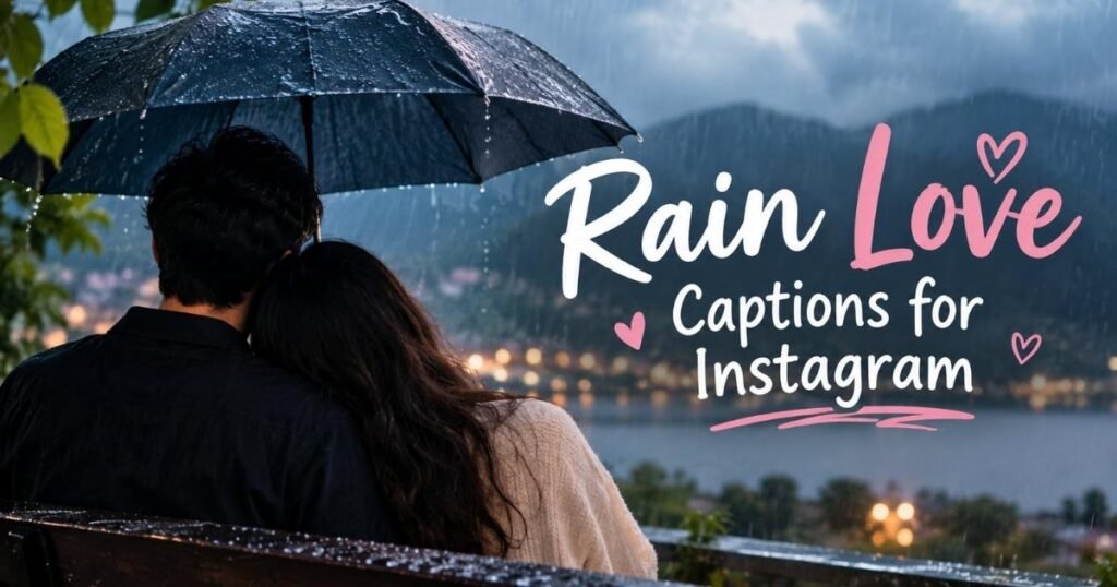 Rain Love Captions for Instagram